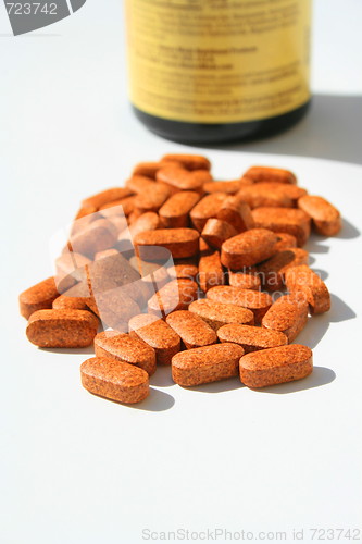 Image of Pills next to a Container