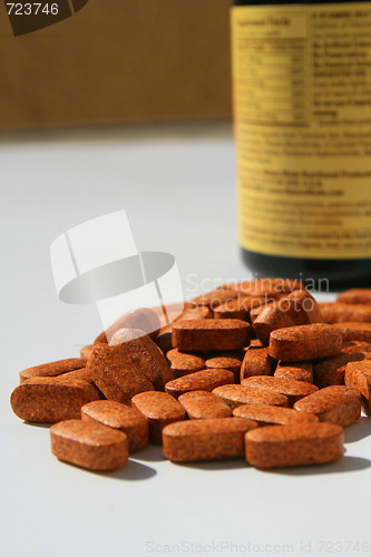 Image of Pills next to a Container