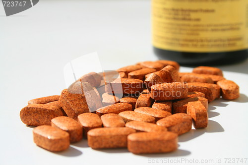 Image of Pills next to a Container