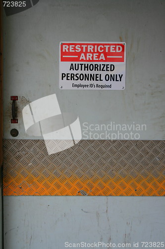 Image of Restricted Area Sign