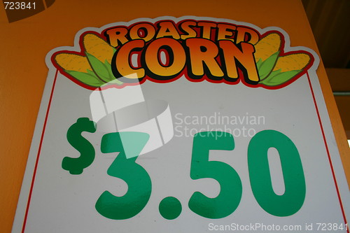 Image of Roasted Corn Price Sign