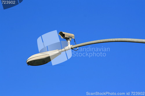 Image of Surveillance Camera on a Light Pole