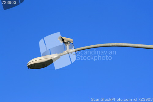 Image of Surveillance Camera on a Light Pole