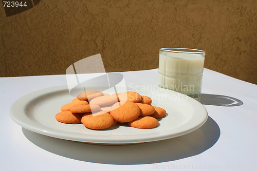 Image of Vanilla Cookies and a Glass of Milk
