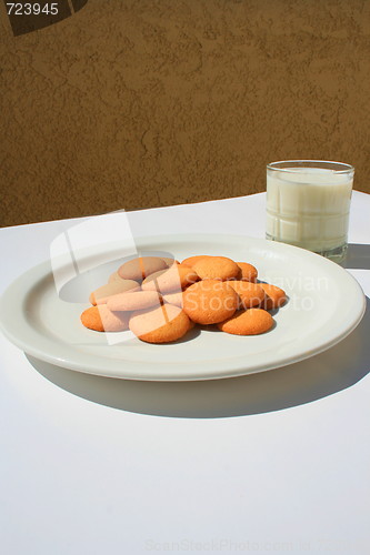 Image of Vanilla Cookies and a Glass of Milk