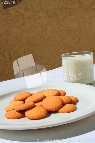 Image of Vanilla Cookies and a Glass of Milk