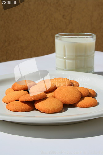 Image of Vanilla Cookies and a Glass of Milk