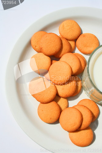 Image of Vanilla Cookies and a Glass of Milk