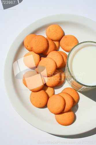 Image of Vanilla Cookies and a Glass of Milk