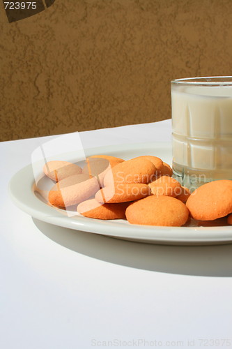 Image of Vanilla Cookies and a Glass of Milk