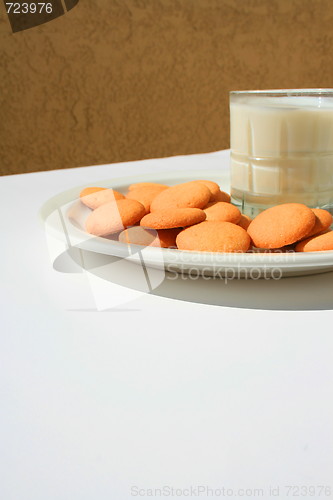 Image of Vanilla Cookies and a Glass of Milk