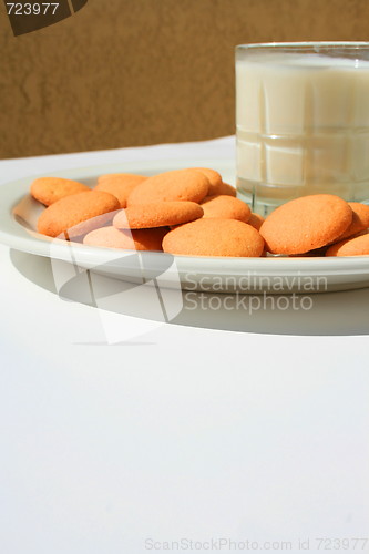 Image of Vanilla Cookies and a Glass of Milk