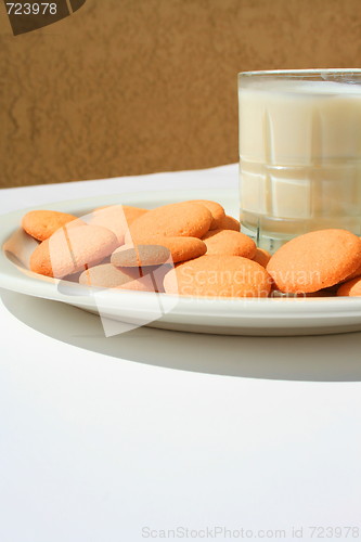 Image of Vanilla Cookies and a Glass of Milk