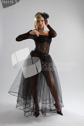 Image of Sexy girl in diaphanous dress