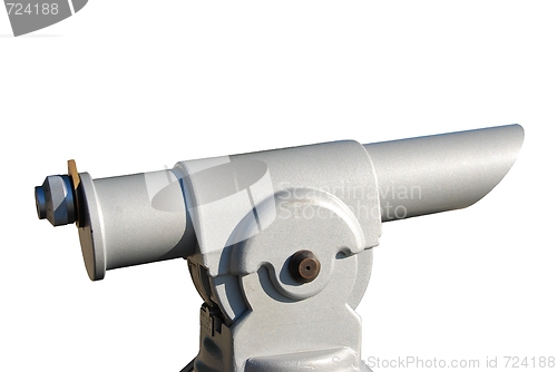 Image of Gray coin operated telescope isolated on a white background