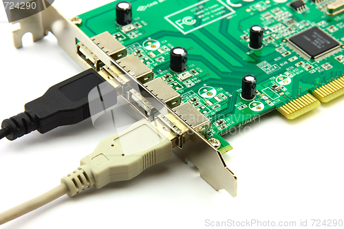 Image of Circuit board isolated on a white background.