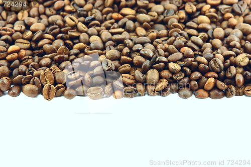 Image of Coffee beans on white background