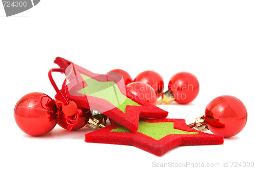 Image of Red Baubles and Stars