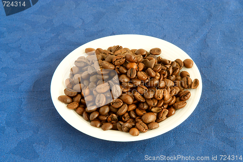 Image of  Coffee beans in white plate