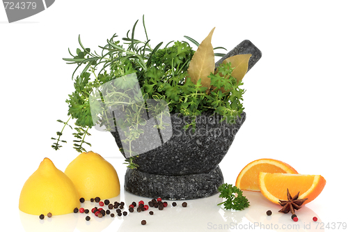 Image of Herbs Spices and Citrus Fruit