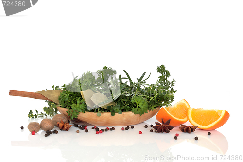 Image of Herbs, Spices and Orange Fruit