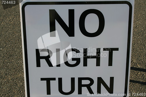 Image of No Right Turn Sign