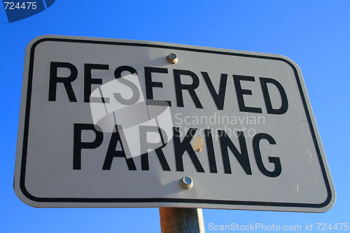 Image of Reserved Parking Sign 