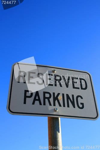 Image of Reserved Parking Sign 