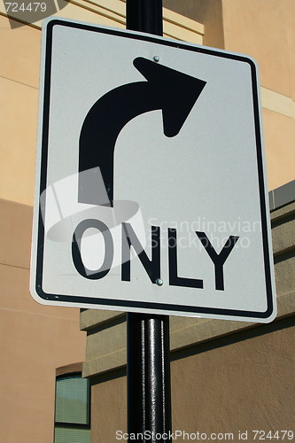 Image of Right Turn Only Sign 