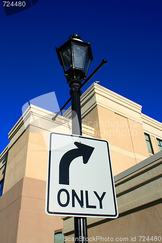 Image of Right Turn Only Sign 