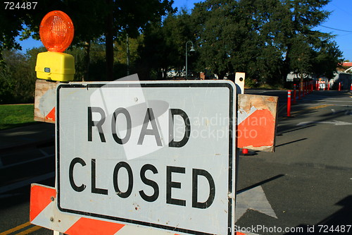 Image of Road Closed Sign 