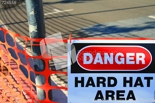 Image of Danger Hard Hat Area Sign