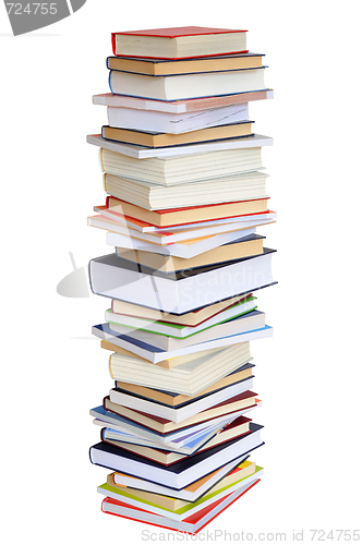 Image of Books Stack on White