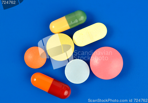 Image of Pills on Blue