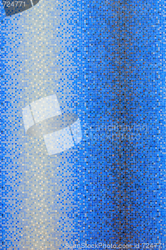 Image of Blue colored mosaic squares
