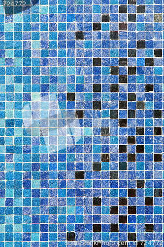 Image of Blue colored mosaic squares