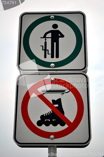 Image of No biking sign