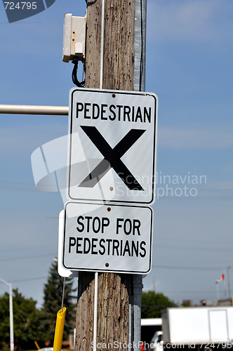 Image of Pedestrian crossing sign