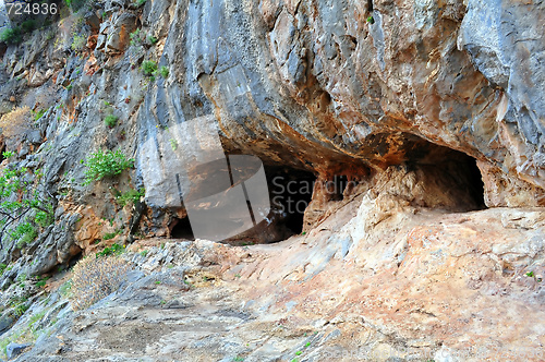 Image of Entrance to the famous Milatos cave, in Crete.