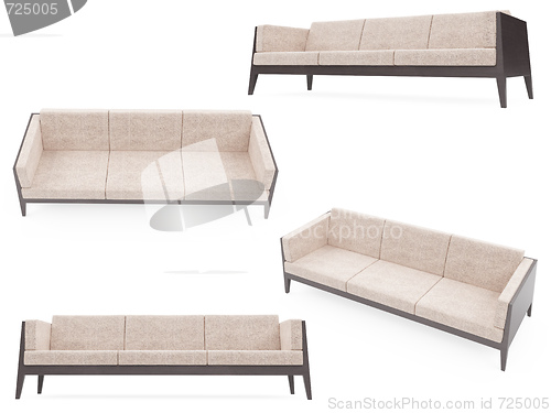 Image of Collection of isolated sofas