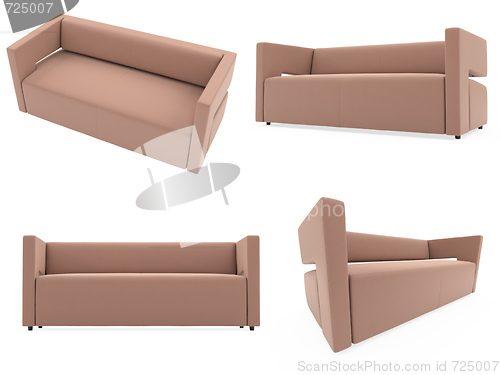 Image of Collection of isolated sofas