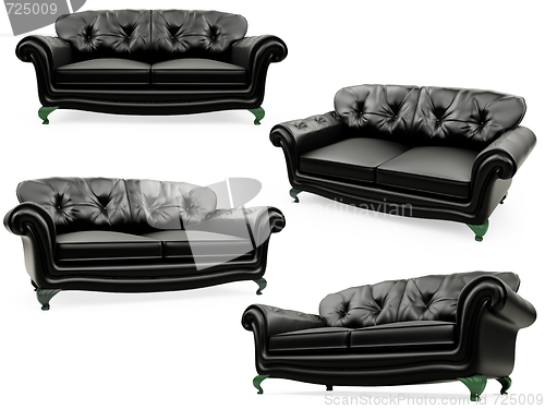 Image of Collection of isolated sofas