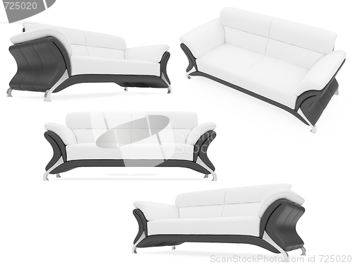 Image of Collection of isolated sofas