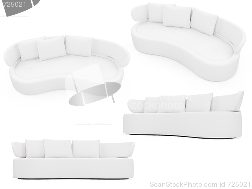 Image of Collection of isolated sofas