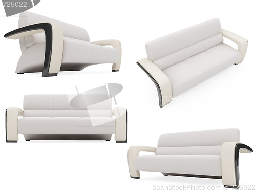 Image of Collection of isolated sofas