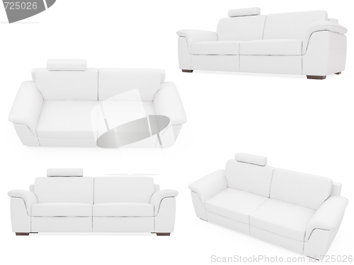 Image of Collection of isolated sofas