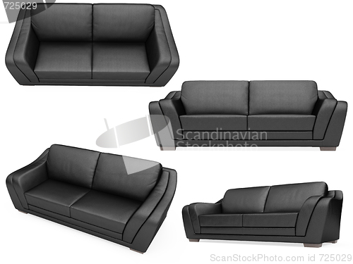 Image of Collection of isolated sofas