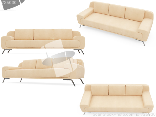 Image of Collection of isolated sofas