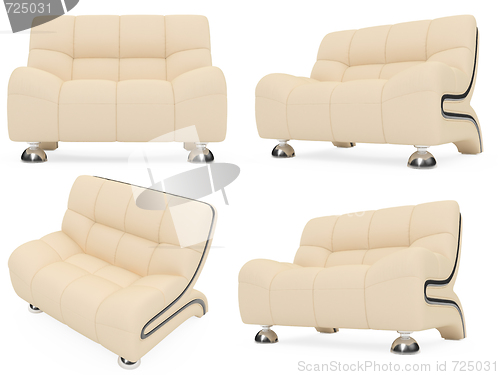 Image of Collection of isolated sofas