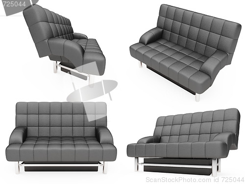 Image of Collection of isolated sofas